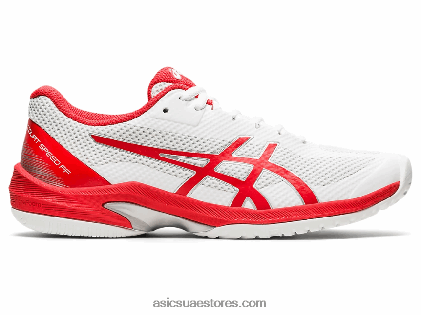 Asics أبيض / أحمر ناري سرعة المحكمة وما يليها 2N24DJ4102 Asics أبيض / أحمر ناري سرعة المحكمة وما يليها 2N24DJ4102